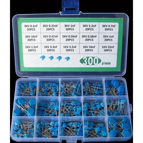 1K 2K 3K 0.1nF-22nF 15 kinds of high voltage ceramic capacitor sample box ceramic capacitor box