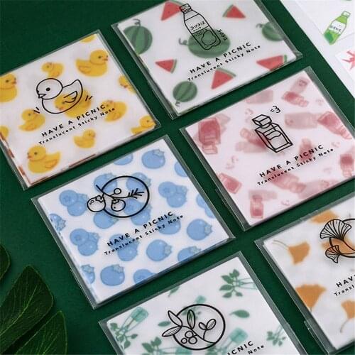 30pcs Sulphuric Acid Paper Memo Pads Kawaii Fruit Series Sticky Notes Cute N Times Stickers Creative Fresh Message Note Paper