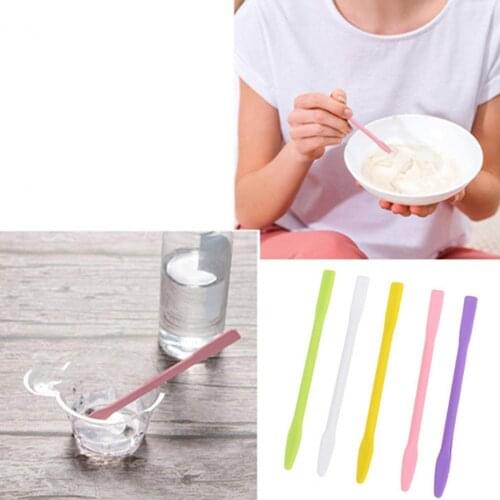5Pcs Stirring Rods Reusable Applicator Silicone Flat Mixing Sticks for DIY Crafts Tools