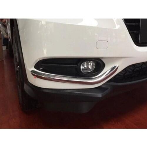 ACCESSORIES FIT FOR HONDA VEZEL HR-V 2014 2015 2016 CHROME FRONT FOG LIGHT LAMP COVER TRIM STRIP INSERT LID HRV