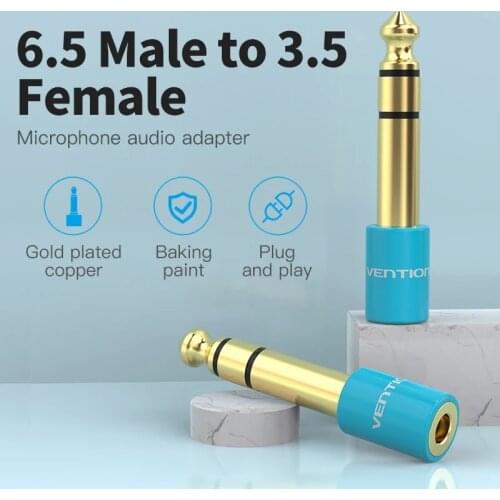 2.5mm Male Plug to 3.5mm Female Connector Headphone Amplifier Audio Adapter Microphone AUX Converter