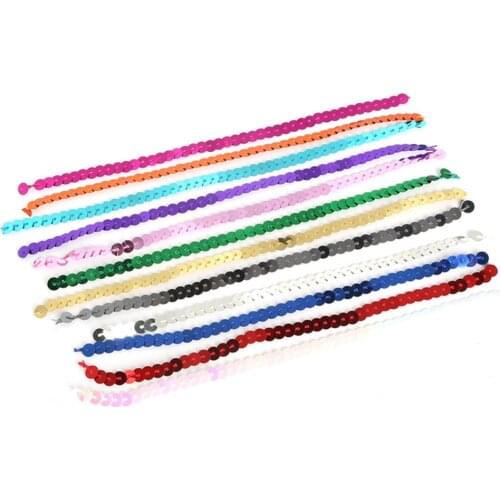 Hot Sale 1 Roll/Lot (100 yards/roll) 6mm Loose Round Flat Sequin Sewing on Trim for Clothing Accssory DIY Craft Art Decoration