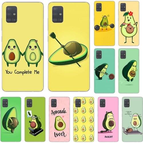 Cartoon Delicious Avocado Soft Phone Case For Samsung A71 A41 A31 A10 A42 A21S A22 A72 A52 A51 A11 A50 A70 A20 A30 A40 A12 Cover