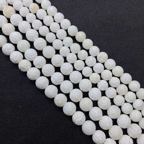 Fine Natural Mother Shell Pearl Round Texture Beads Specifications 10mm, 12mm Exquisite Suitable for DIY Necklace Making