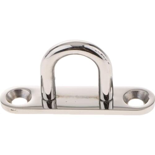 Stainless Steel Oblong Eye Plate Suspension for Training Straps/Sail Shade Hardware