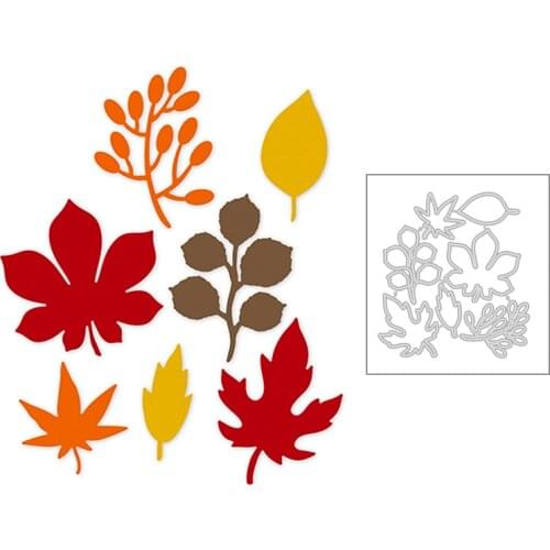 2020 New Autumn Plant Fallen Leaves and Maple Leaf Metal Cutting Dies For DIY Making Album Greeting Card Scrapbooking No Stamps