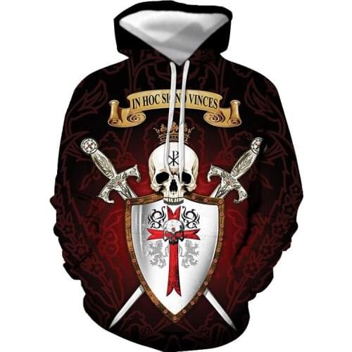 Newest Knight Templar 3D Printed Hoodie Men and Women Fashion Casual Pullover stranger things Sweatshirt Street Clothing Coat