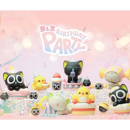 Original Luo Xiaohei Birthday Party Series Blind Box Toy Doll Determined Style Cute Anime Doll Gift Free Surprise Doll