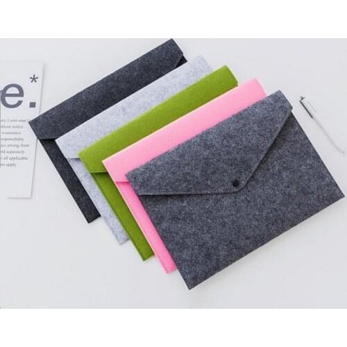 Simple Big Capacity A4 File Folder Pad Business Briefcase Document Bag Chemical Felt Filing Stationery Supplies