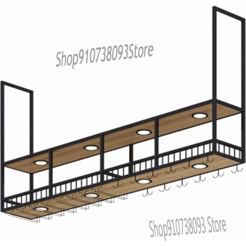 Industrial style bar wine rack hanging water bar hanger wine rack rack upside down wine glass rack creative decorative wall cabi