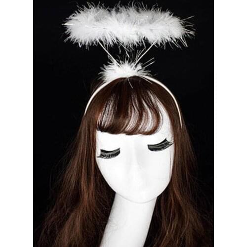 FEITONG Ladied Fluffy Halo Angel Headband Fairy Fancy Dress Party Hairband New #A30