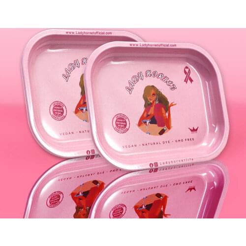 Pink Aluminum Rolling Tray 140*180MM