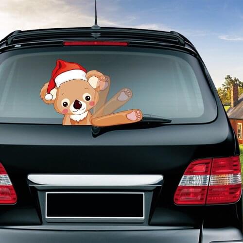 Rylybons Koala Waving Wiper Decals PVC Rear Window Wiper Stickers Rear Windshield Stickers Car Stickers And Decals Car Sticker