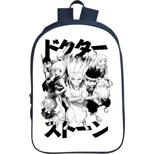 Anime Dr Stone Backpack Men Knapsack Cosplay Anime School Bag Women Rucksack Girl Boy Bookbag Fashion Casual Cartoon Mochila
