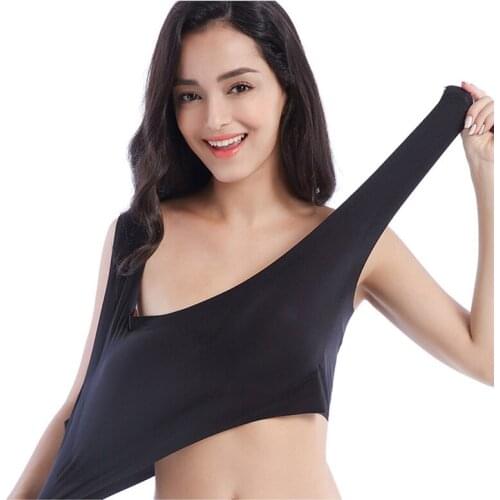 Sexy Women Bras Push Up Gather Bralette Seamless Bra Wire Free Super stretch Comfort Underwear Solid Color Brassiere Vest 6XL