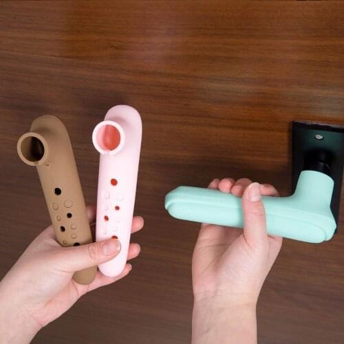 Silicone safety door handle protective cover baby door handle bumper cover child bumper cover home protection tool decoration