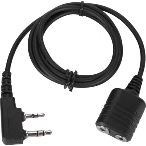 SOONHUA Walkie Talkie Extension Core Walkie Talkie K Cables 2-Pin Extension Cable For Baofeng