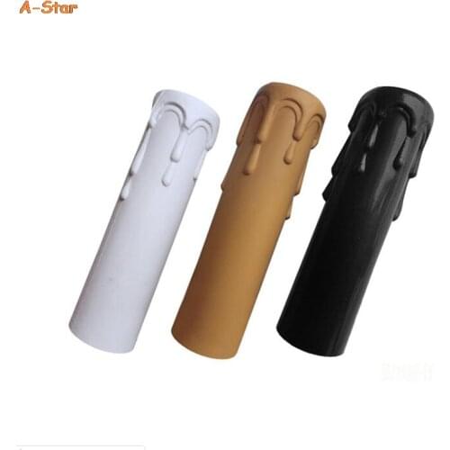 10pcs Plastic Candle Lamp Holder Tube, Candle Lamp Base Sleeve Candle Bulb Base Cover, Chandelier Part Candle Tube