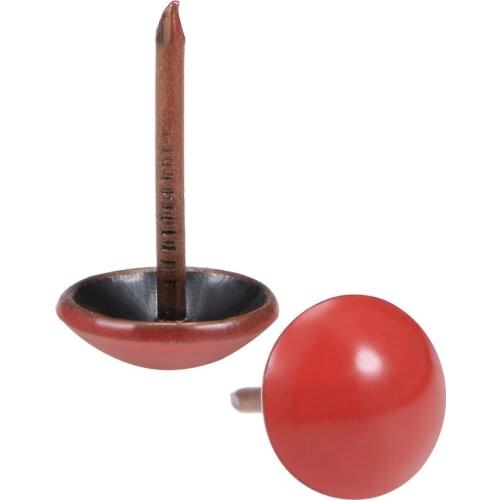 Uxcell Upholstery Nails Tacks 11mm White Round Head 17mm Length Thumb Push Pins 150 Pcs 50pcs Red