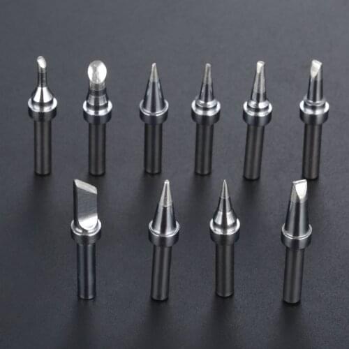 10Pcs/Set 200M-T Series High-Frequency Soldering Station Solder Iron Tip Welding Tips for Quick 203/204 Hakko Bakon Atten 31mm
