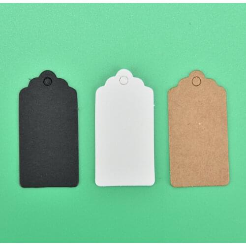 100Pcs Rectangle Paper Label 4x2cm Kraft Price Tags For Clothing Hang DIY Gift Christmas Wedding Party Decor Supplies