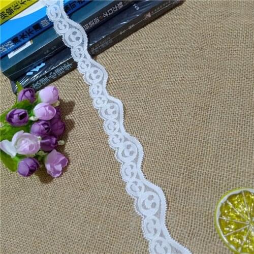 2.5cm S2691 multi-colored Nylon Spandex stretch Narrow lace trimmings for wedding dress birthday Christmas party