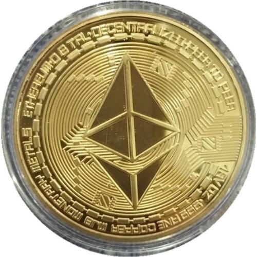 Antique Collection Creative Collectibles Ethereum Non currency Imitation Plated Gift Commemorative coins Souvenir Metal Gold