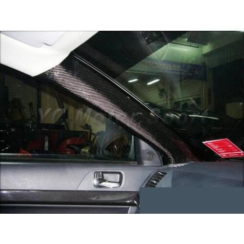 Car Accessories Carbon Fiber Interior Trim A-Pillar Cover Fit For 2008-2012 EVO X EVO 10 A Pillar Covers 2pcs