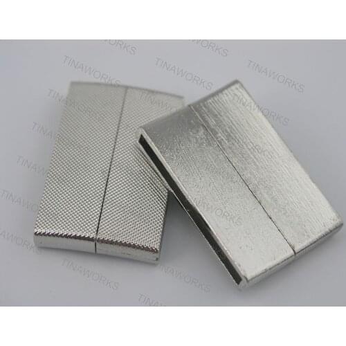 Free Shipping 10Sets 36.0x3.5mm Rhodium Strong Magnetic Clasp for Brazil Style Bracelet--CLP1132AS