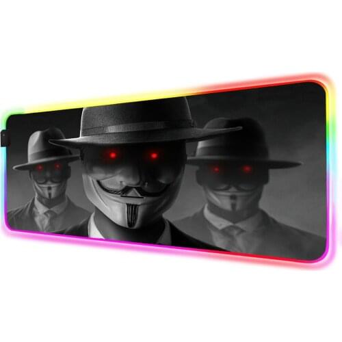 Large Mouse Pad Movie Clown Monster RGB Luminous Mouse Pad XXL Computer Notebook Game Accessories LED Office Desktop Mouse Pad