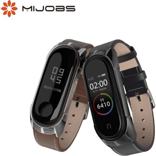 Genuine Leather Bracelet for Mi Band 4 Strap for xiaomi Mi Band 4 correa mi band 3 Strap TF Style Smart Watchband Accessories