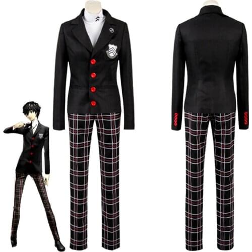 Cosplay Costume Persona 5 Protagonist Hero Arsene Male Adult Outfit School Uniform Cosplay Costume Halloween Carnival