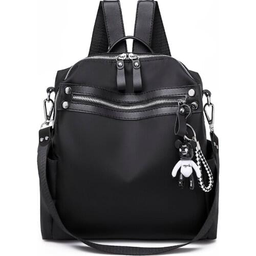Schoolbag for Teenager Girls Multifunction Backpack Fashion Solid Oxford Women Backpack Fashion Female Small Bagpack