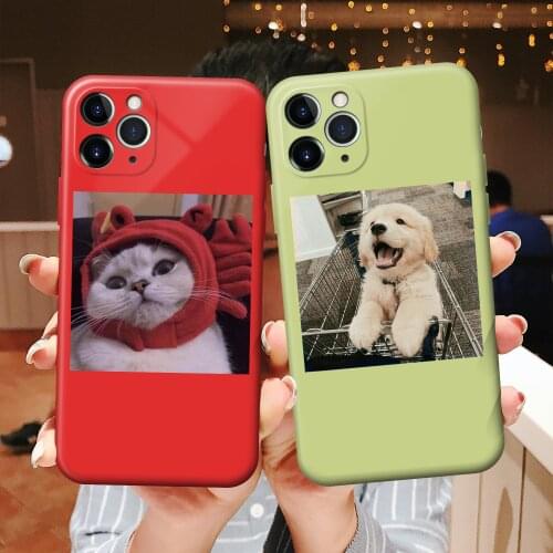 Cute Cat Dogs Soft Phone Case For iPhone 7 Plus XR XS Max 6 6S 7 8 Plus SE 2020 Back Cover For iPhone 12 11 Pro Max mini Funda