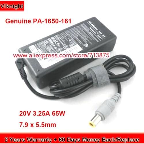 Genuine PA-1650-161 65W 20V 3.25A AC Adapter for Lenovo Thinkpad 3000 T60 T61 X60 T400 T61 Z61 X61 R61 Laptop Power Supply