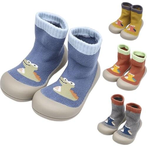 Baby Boy Girl Shoes Autumn Winter Spring Infant Nonslip Sock Kid Soft Rubber Sole Sock Toddler Shoes Anti-slip Floor Socks Shoes