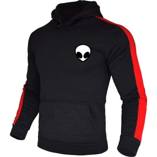 2021New Tracksuit men hoodie femme Fashion clothes Off White Sportswear Fleece Sweatshirt Alien stripes Drawstring hoodie hombre