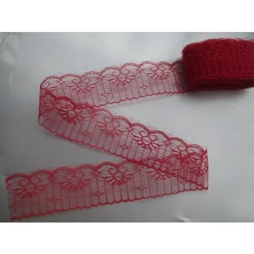 New listing 10 yards / 4.5 cm wide red beautiful lace ribbon lace embroidery lace DIY craft