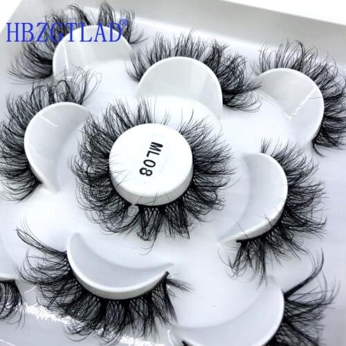 New 5 pairs 100% Real Fake Mink Eyelashes 3D Natural False Eyelashes 3d Mink Lashes Soft Eyelash Extension Makeup Kit Cilios