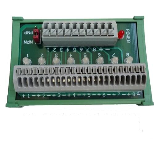 PLC Sensor Distribution Terminal Block Board DIN Rail Compatible with 2- wire & 3-wire Sensor