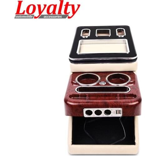Loyalty Car Armrest Box Central Store Content Storage For Buick GL8 2017 Cup Holder USB Charger Auto Styling Accessories