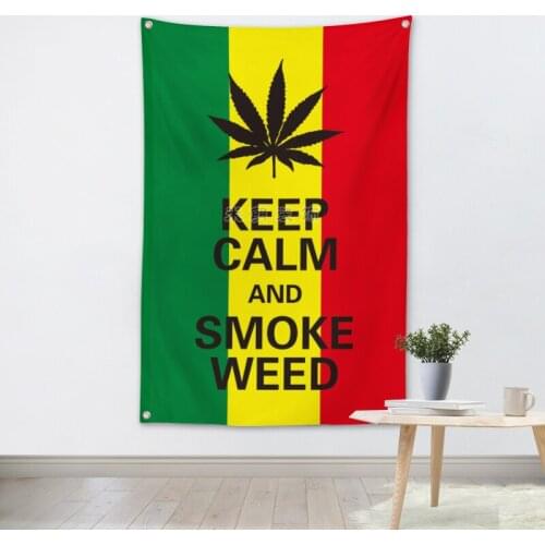 Jamaica Reggae Rock Band Hanging Art Waterproof Cloth Polyester Fabric 56X36 inches Flags banner Bar Cafe Hotel Decor