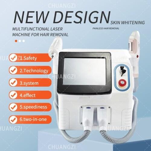 Portable OPT/SHR IPL Hair Removal &ND YAG Laser Tattoo Removal Carbon Stripping Machine For Salon With CE