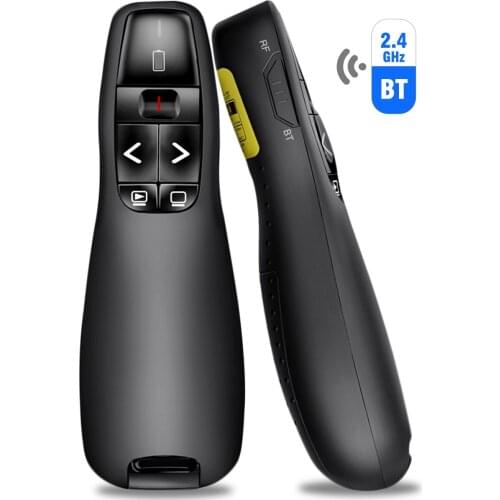 For Bluethooth Wireless Presenter RF 2.4GHz USB Presentation Remote Control With Red Laser Pointer Pen for Keynote/PPT/Mac/PC