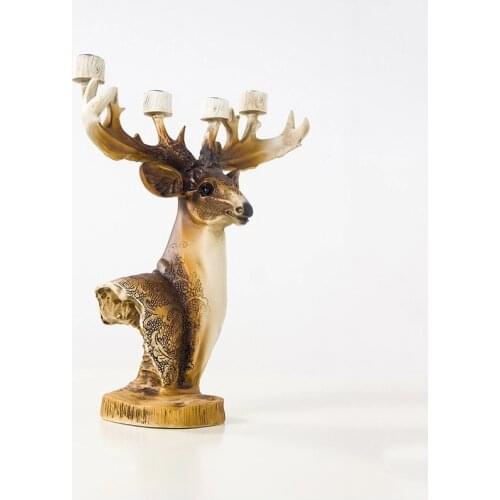 Christmas decorations Simulation Christmas Elk first resin crafts ornaments Creative antler candlesticks