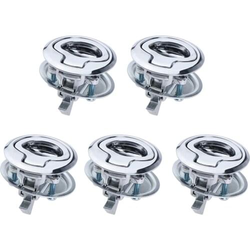 5pcs Stainless Steel Hatch Lift Handle Flush Mount Boat Door Window Tool 45mm