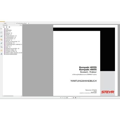 Steyr Agricultural Tractor German Tractor Service Manual 2020 PDF DVD