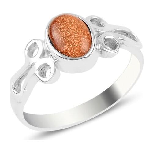 Silver 925 Sterling Star Stone Engagement Ring