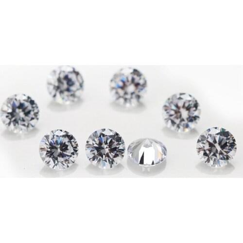 Lab Created 5mm-7mm Round Brilliant Cut Moissanite DEF color VVS Clarity Loose Moissanite quality better white moissanite