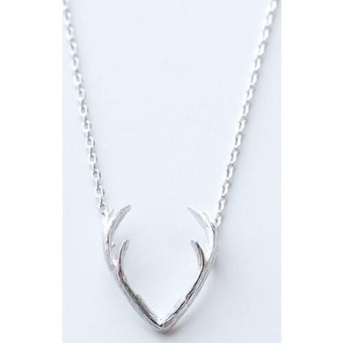 SMJEL 2016 New Horn Antler Necklaces for Women Unique Animal Pendant &Necklace Cute Deer Jewelry 30pcs-N056